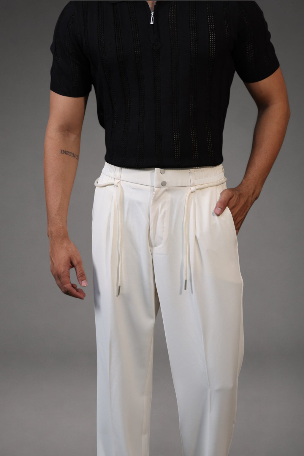 Knitted Zipup t-shirt