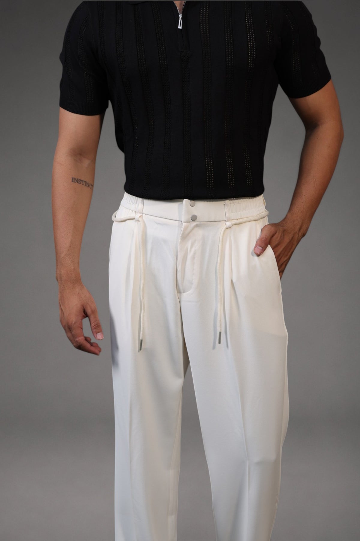 Knitted Zipup t-shirt