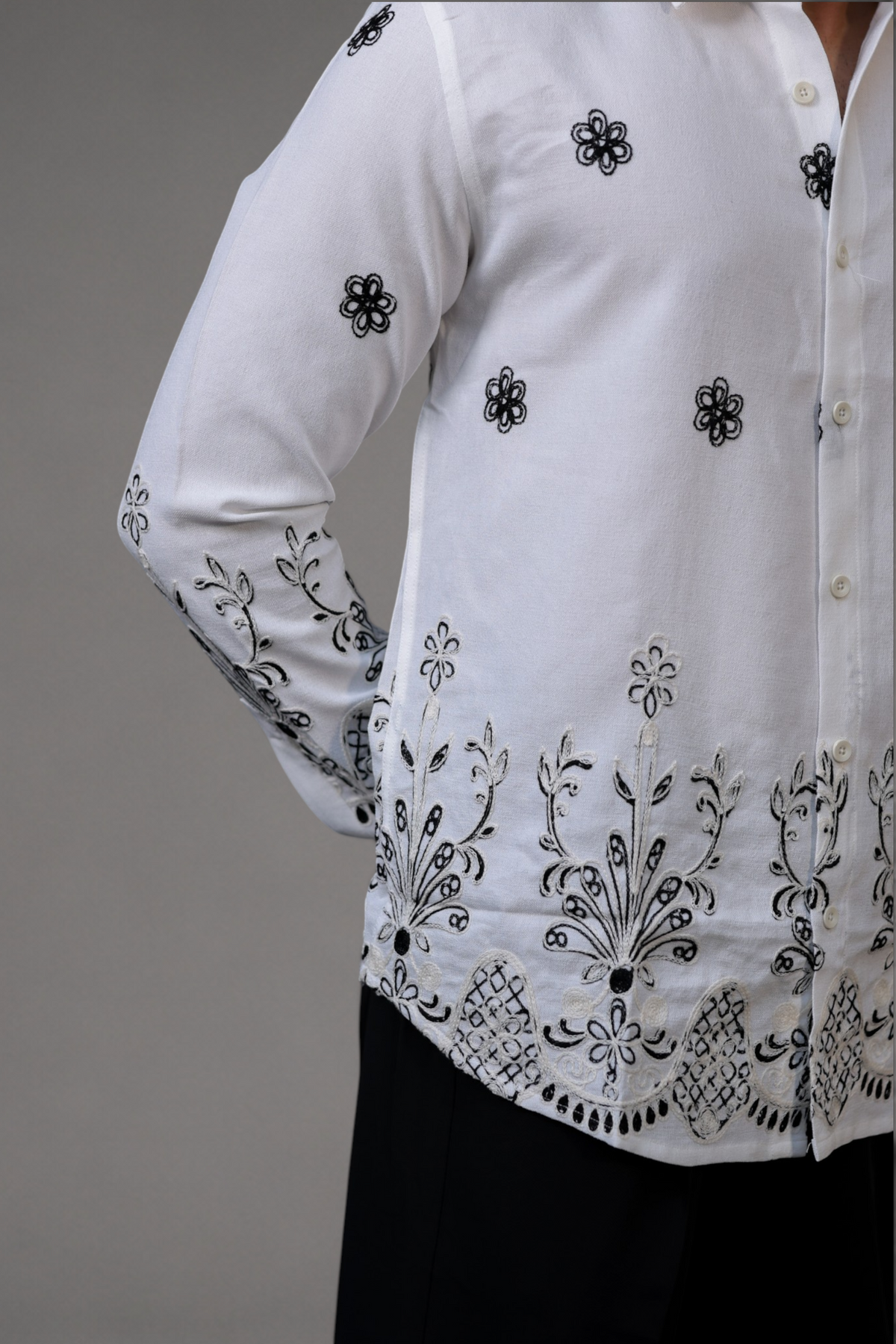 Embroidered European Linen Shirts