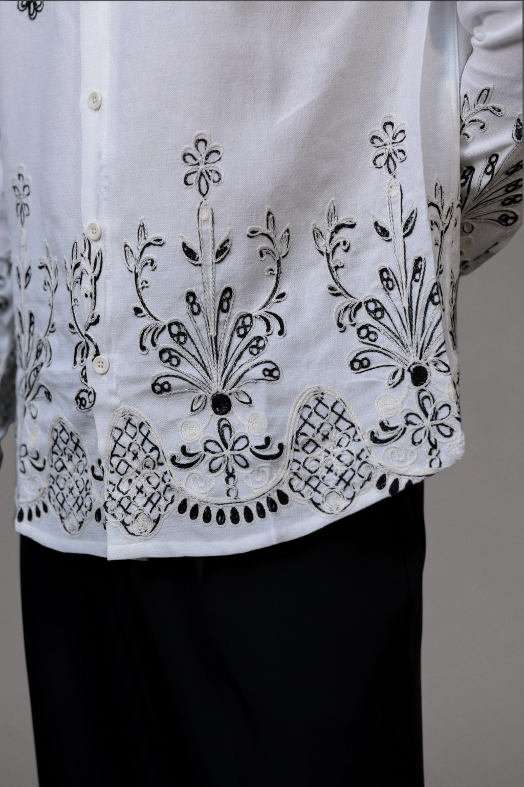 Embroidered European Linen Shirts