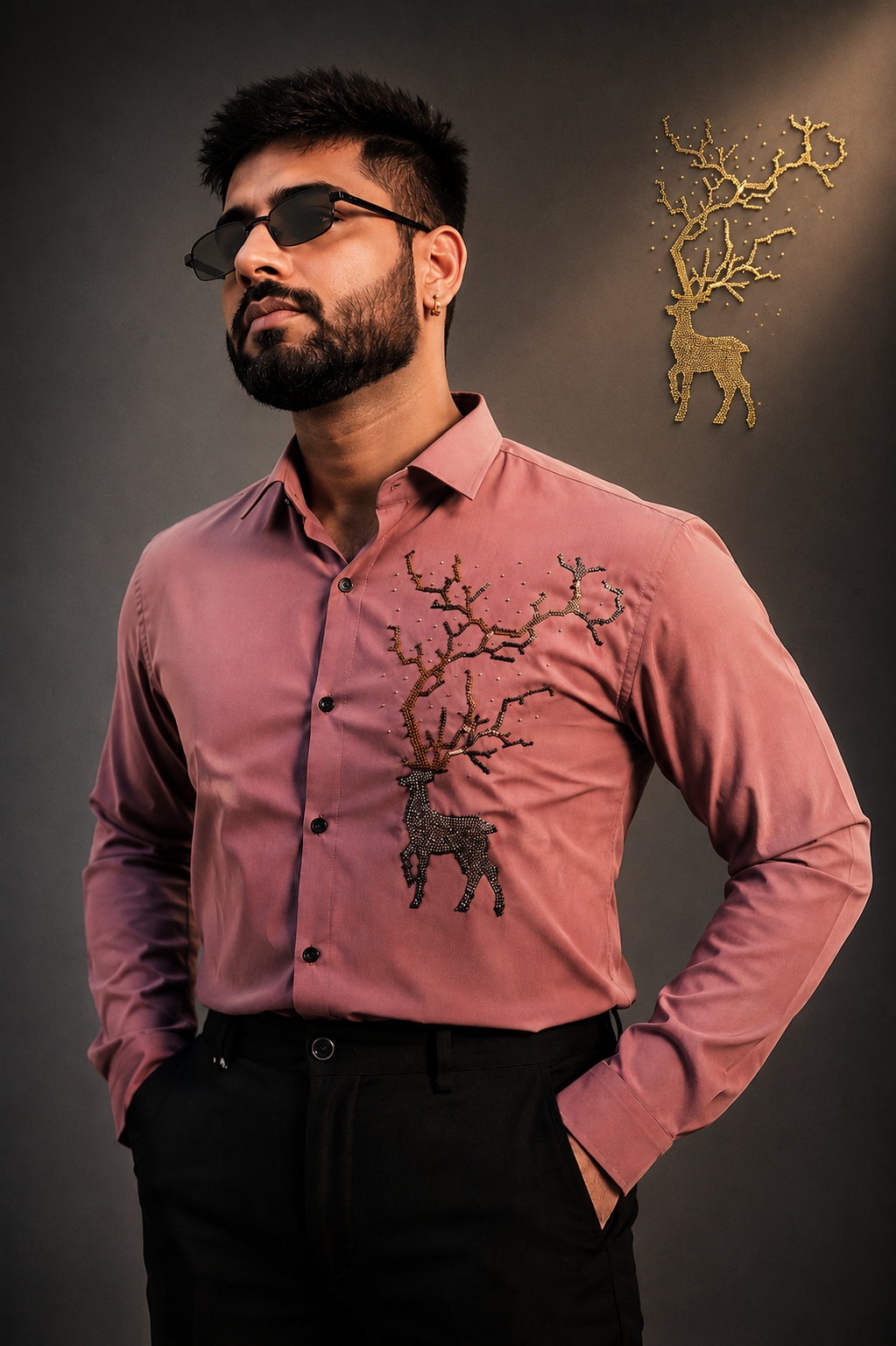Embroidered Pink Shirt
