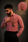 Embroidered Pink Shirt