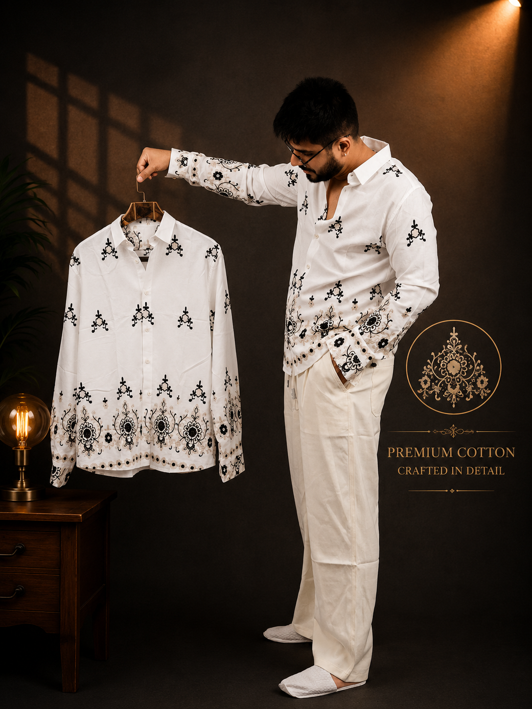 Embroidered White Shirt